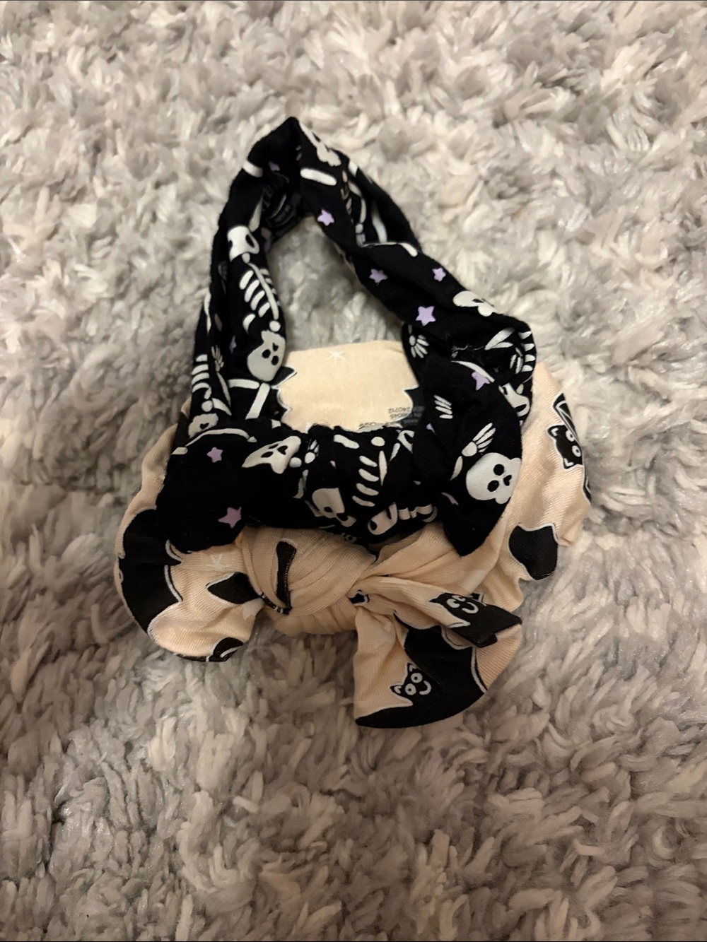 Caden Lane Black & Cream Halloween Headband Set